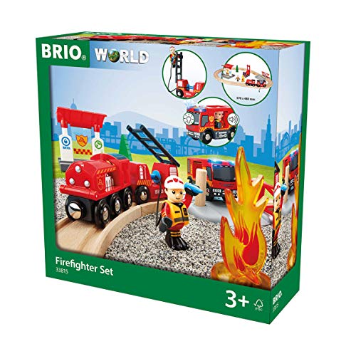 BRIO World Bahn Feuerwehr Set