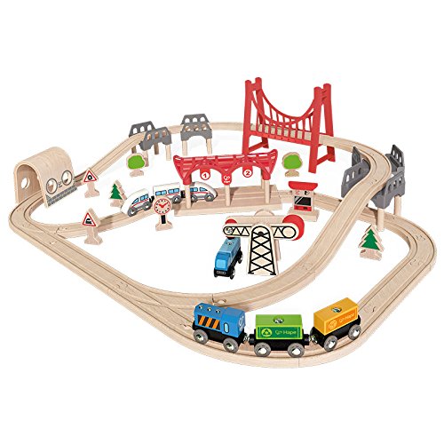 Hape Spielzeug-Eisenbahnset mit Doppelschleife